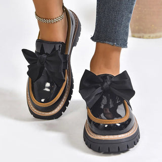 Damen Loafer Schleife Plateau - Cecile LavelleSchwarz