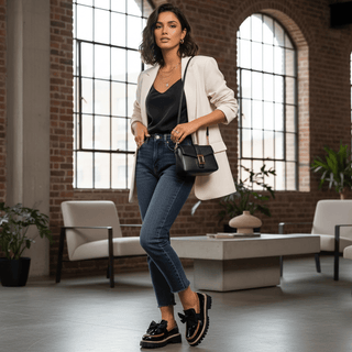 Damen Loafer Schleife Plateau - Cecile LavelleOrange