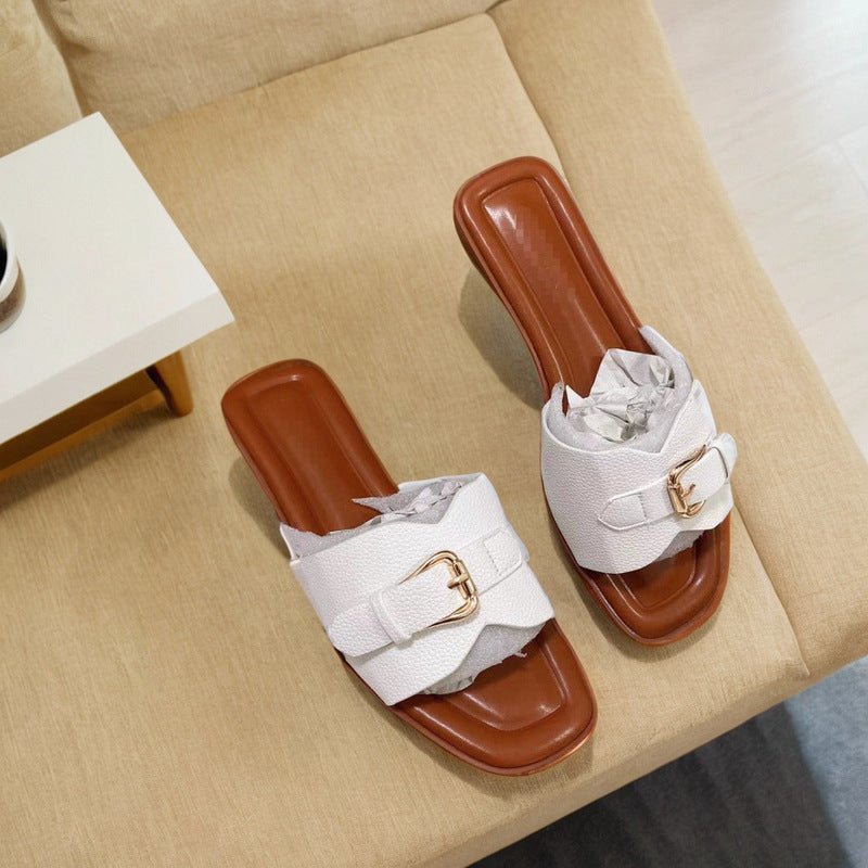 Women's Slide Sandals Buckle