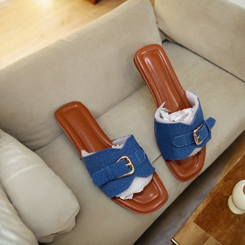 Women's Slide Sandals Buckle