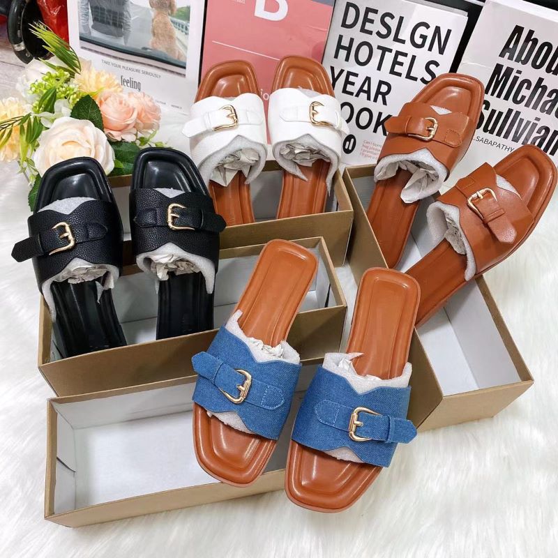 Women's Slide Sandals Buckle