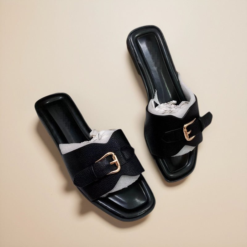 Women's Slide Sandals Buckle