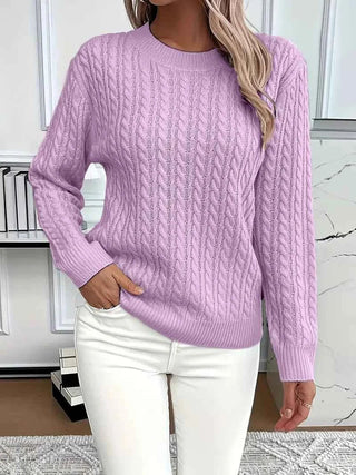 Damen Pullover Herbst Strick - Cecile LavelleLila
