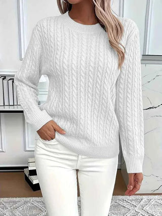 Damen Pullover Herbst Strick - Cecile LavelleWeiß