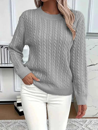 Damen Pullover Herbst Strick - Cecile LavelleGrau