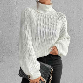 Damen Pullover Rollkragen Elegant - Cecile LavelleWeiß