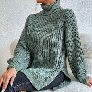 Damen Pullover Rollkragen Elegant - Cecile LavelleHellgrün