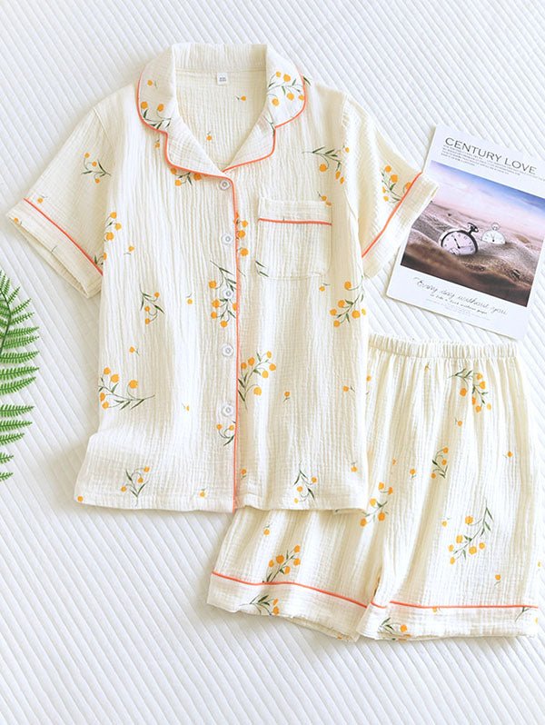 Women's Short-Sleeve Pajama Set with Shorts