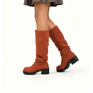 Damen Slouch Stiefel Modisch - Cecile LavelleOrange