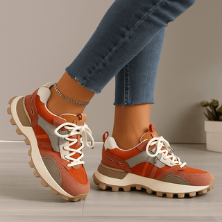 Damen Sneaker mit Profilsohle und Schnürung - Cecile LavelleOrange