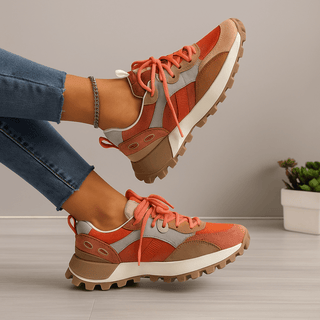 Damen Sneaker mit Profilsohle und Schnürung - Cecile LavelleOrange