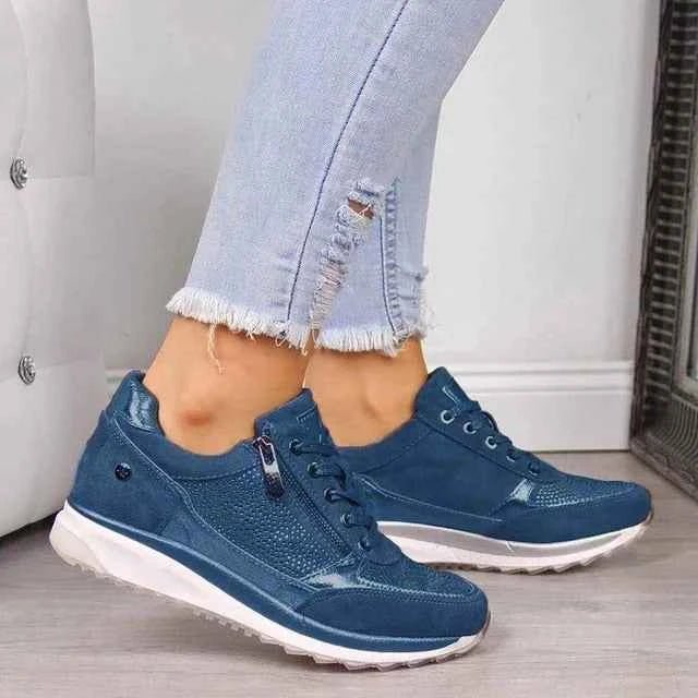 Damen Sneaker mit Reißverschluss