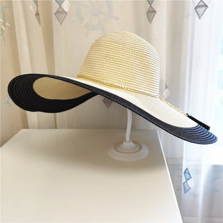 Damen Sonnenhut mit breiter Krempe Elegant - Cecile LavelleBeige