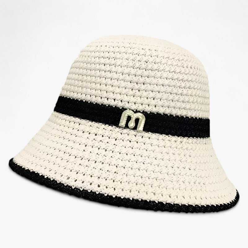 Women's sun hat with short brim and band