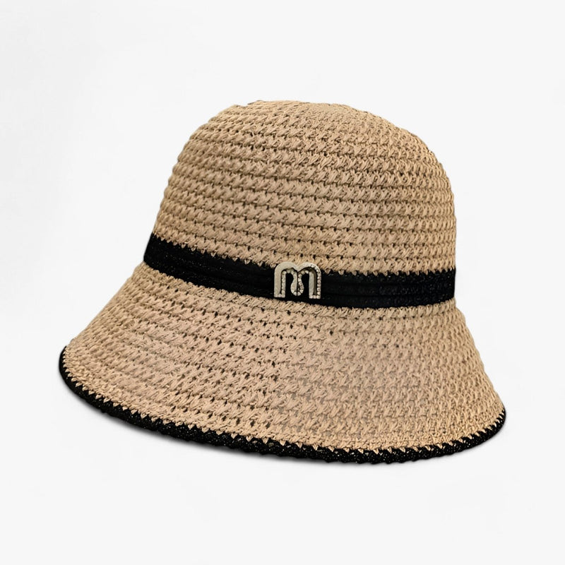 Women's sun hat with short brim and band