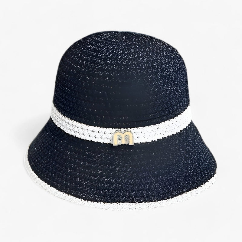 Women's sun hat with short brim and band