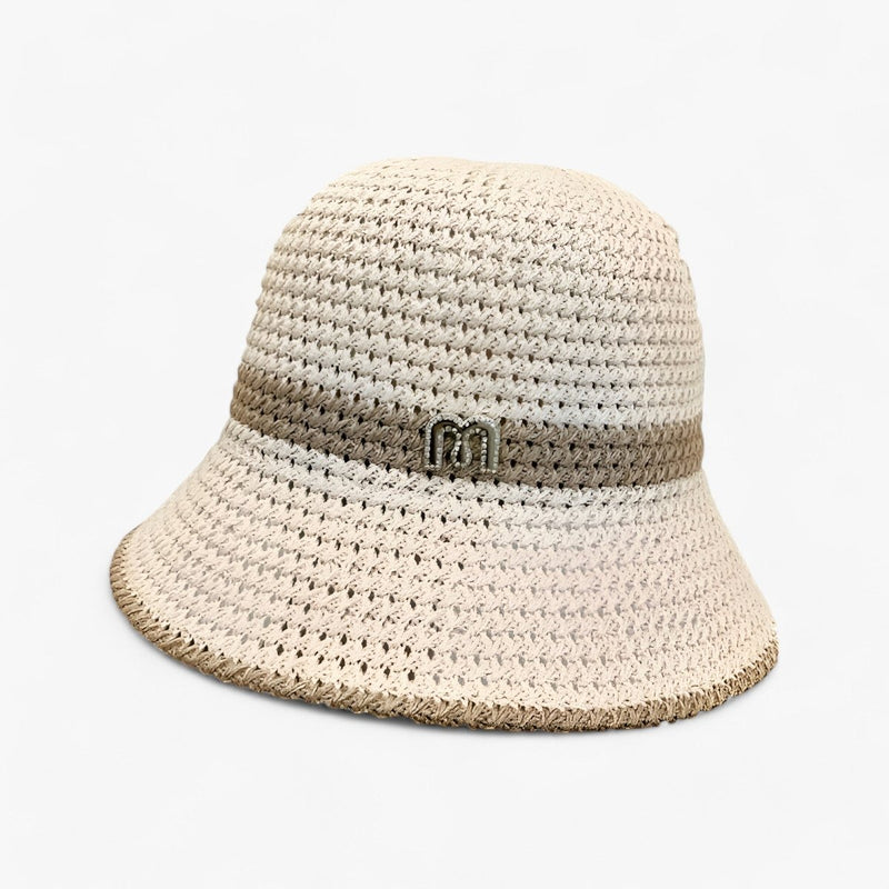 Women's sun hat with short brim and band