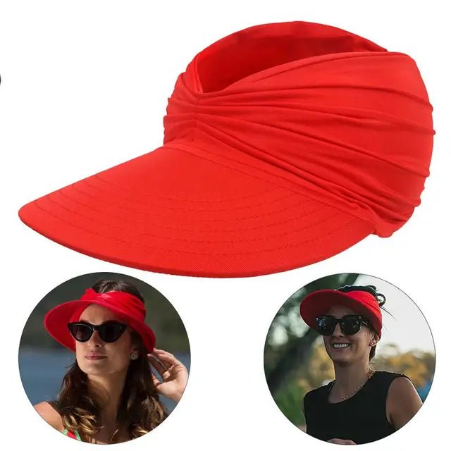 Women's sun hat with UV protection and wide brim