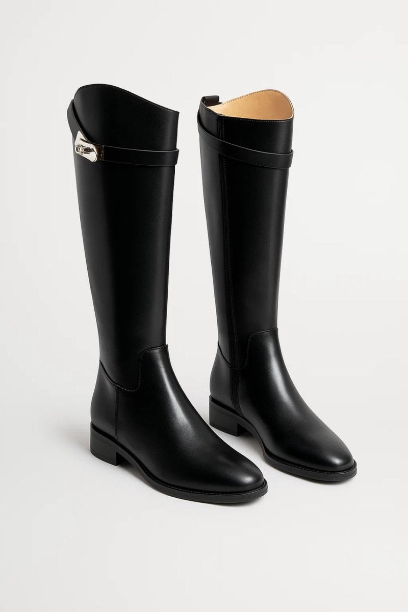 Women's Knee-High Boots Elegant with Slim Silhouette