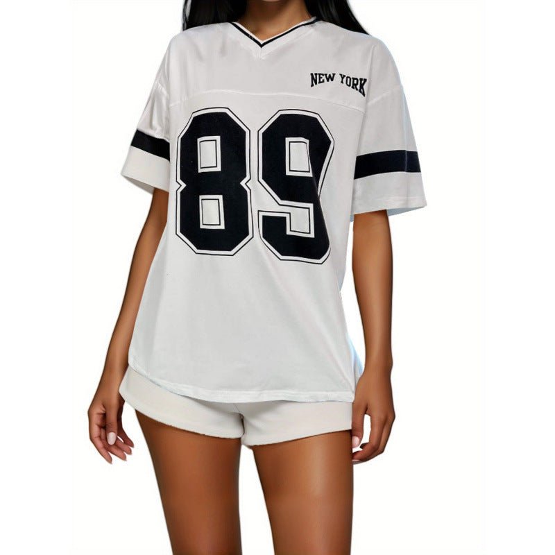 Women's V-Neck T-Shirt with Print