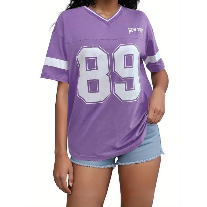 Women's V-Neck T-Shirt with Print