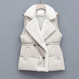 Damen Winter Weste Plüsch - Cecile LavelleKhaki