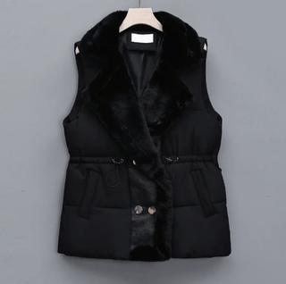 Damen Winter Weste Plüsch - Cecile LavelleKhaki