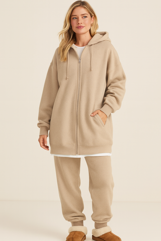 Damenjacke Oversized mit Reißverschluss