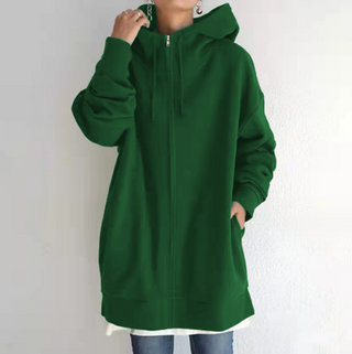 Damenjacke Oversized mit Reißverschluss