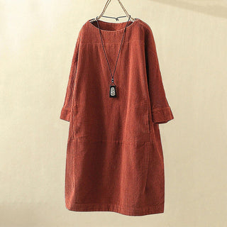 Damenkleid Lockerer Schnitt - Cecile LavelleOrange