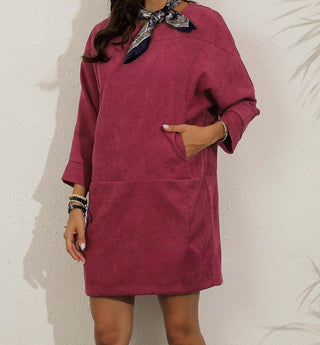 Damenkleid Lockerer Schnitt - Cecile LavelleRot