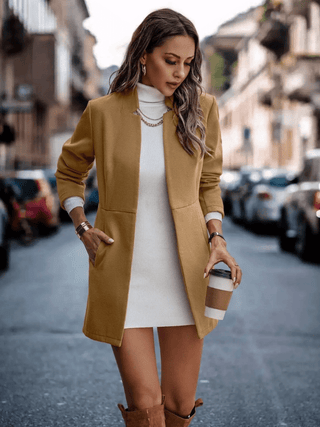 Damenmantel Elegante Passform - Cecile LavelleHellbraun