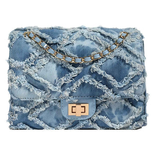 Denim Schultertas - Cecile LavelleWeiß