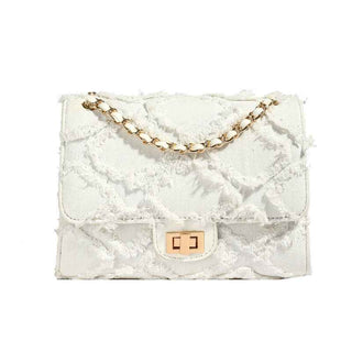 Denim Schultertas - Cecile LavelleWeiß