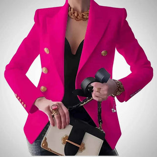 Doppelreihiger Damenblazer Goldknöpfe - Cecile LavelleHellrosa