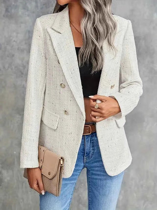 Doppelreihiger taillierter Blazer - Cecile LavelleBeige