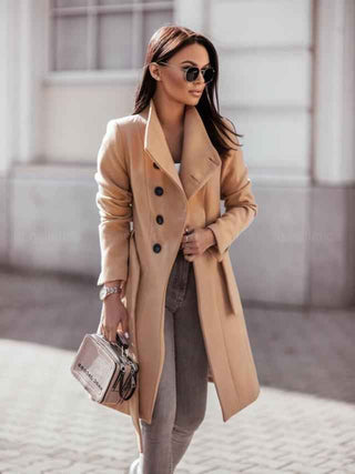Doppelreihiger Trenchcoat tailliert - Cecile LavelleKhaki