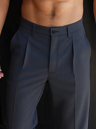 Elegante Herren Pantalon mit Geradem Bein - Cecile LavelleGrau