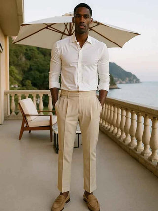 Elegante Hose Herren - Cecile LavelleBeige