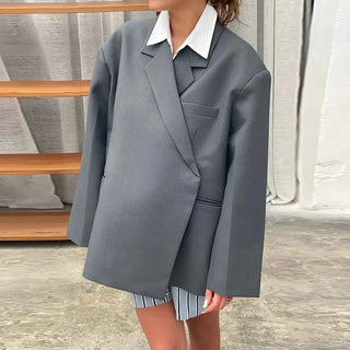 Elegante Oversize Blazer Damen - Cecile LavelleGrau