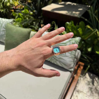 Elegante Touch Ringuhr - Cecile LavelleRosa - Blau