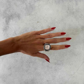 Elegante Touch Ringuhr - Cecile LavelleSilber - Pink