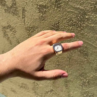 Elegante Touch Ringuhr - Cecile LavelleRosa - Grün