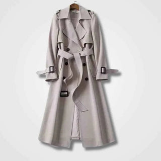 Eleganter Damen - Trenchcoat mit Gürtel - Cecile LavelleGrau