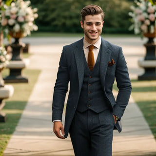 Eleganter Dreiteiliger Anzug Für Hochzeit Und Gala - Cecile LavelleMarineblau