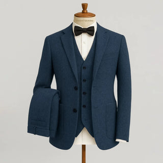 Eleganter Dreiteiliger Anzug Für Hochzeit Und Gala - Cecile LavelleMarineblau