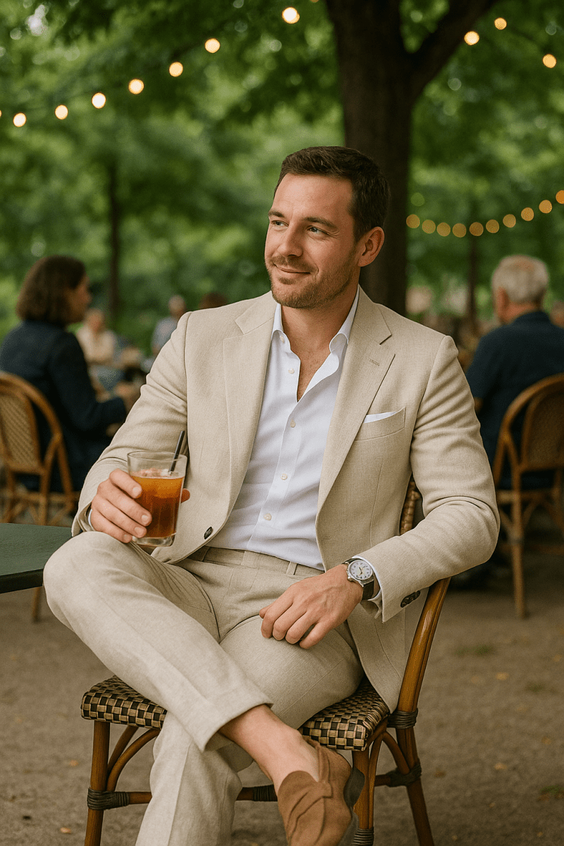 Elegant herredragt til sommeren