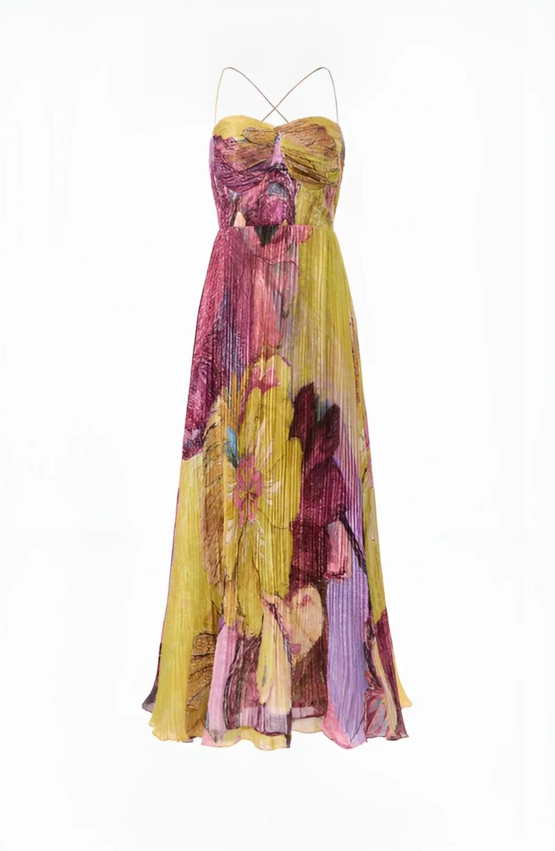 Elegant Floral Summer Maxi Dress Sleeveless