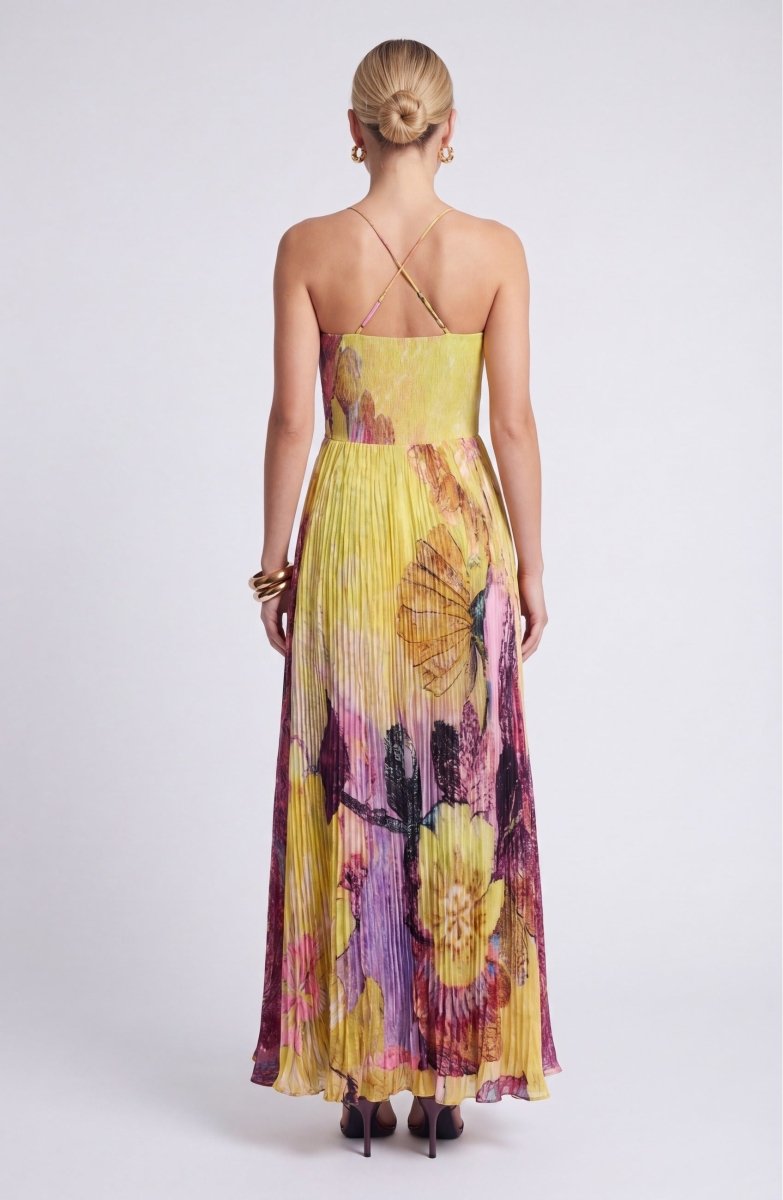 Elegant Floral Summer Maxi Dress Sleeveless