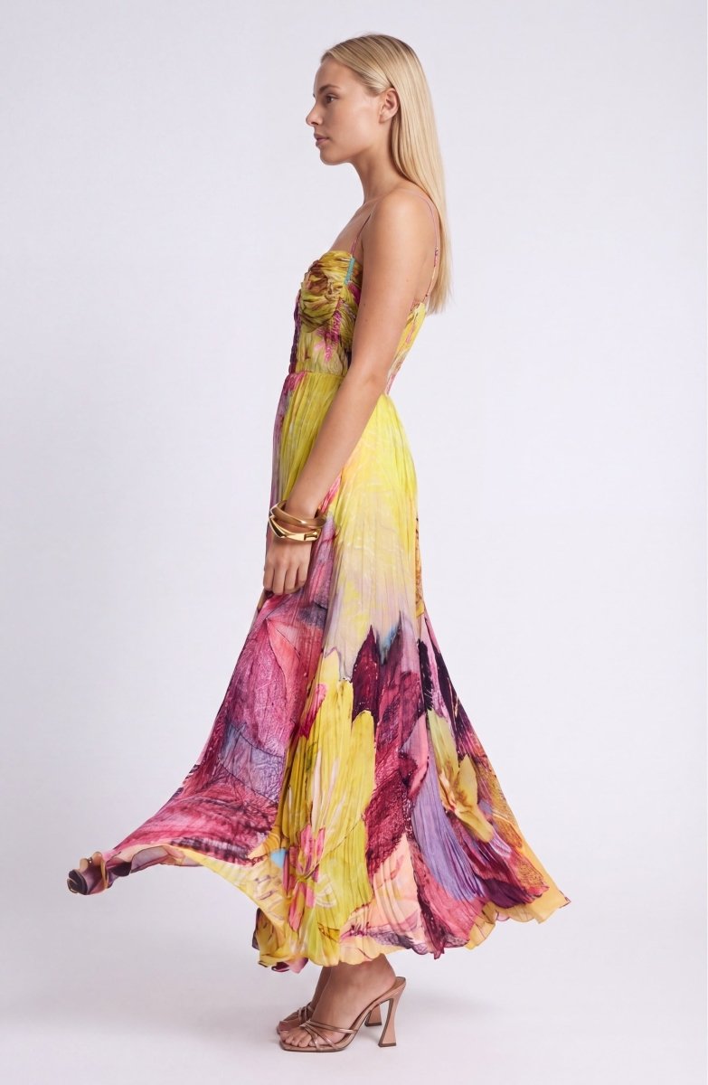 Elegant Floral Summer Maxi Dress Sleeveless